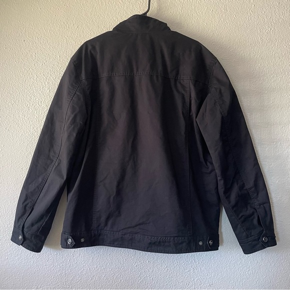 Znentianlang Casual Utility Bomber Jacket Men’s L Black Airborne Zip Up Button - Picture 11 of 16